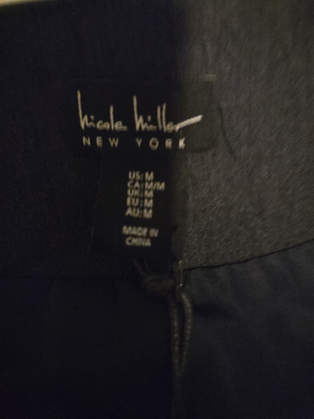 Nicole Miller Women's Tailored Navy Dress Vest Silver Buttons Sz M NWT - Picture 4 of 5